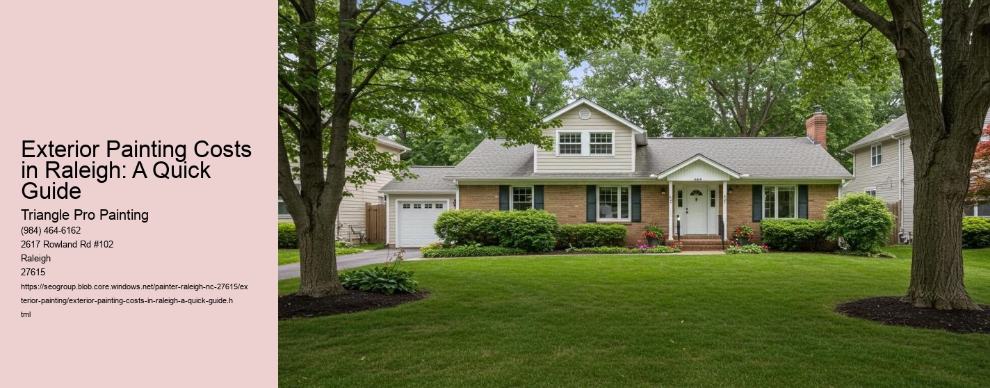 Exterior Painting Costs in Raleigh: A Quick Guide